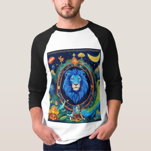 Regal Lion Art  Captivating Wildlife Portrait  T_Shirt