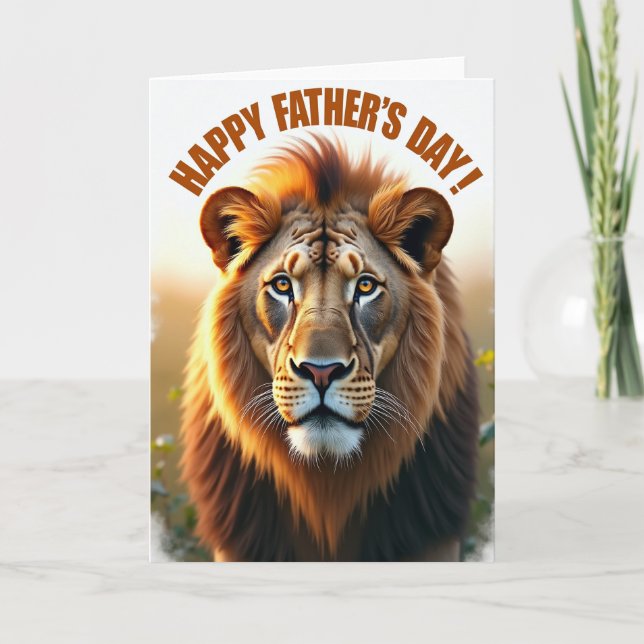 Regal Lion Fathers Day Card (Front)