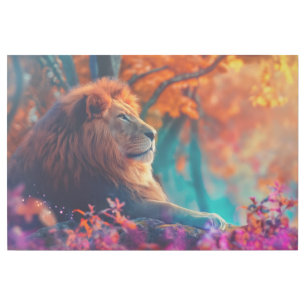 Regal Lion in Enchanted Forest Design Gallery Wrap
