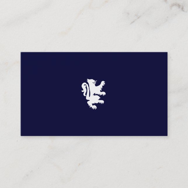 REGAL LION in MIDNIGHT BLUE Business Card (Front)