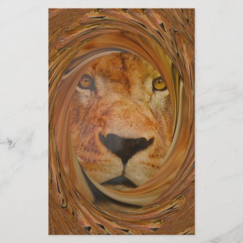 Regal Lions Face Whirl Artwork pattern art design