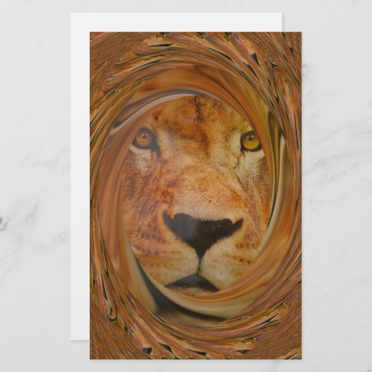 Regal Lion's Face Whirl Artwork pattern art design (Front/Back)