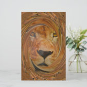 Regal Lion's Face Whirl Artwork pattern art design (Standing Front)