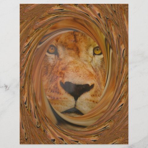 Regal Lions Face Whirl Artwork pattern art design