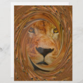 Regal Lion's Face Whirl Artwork pattern art design (Front/Back)