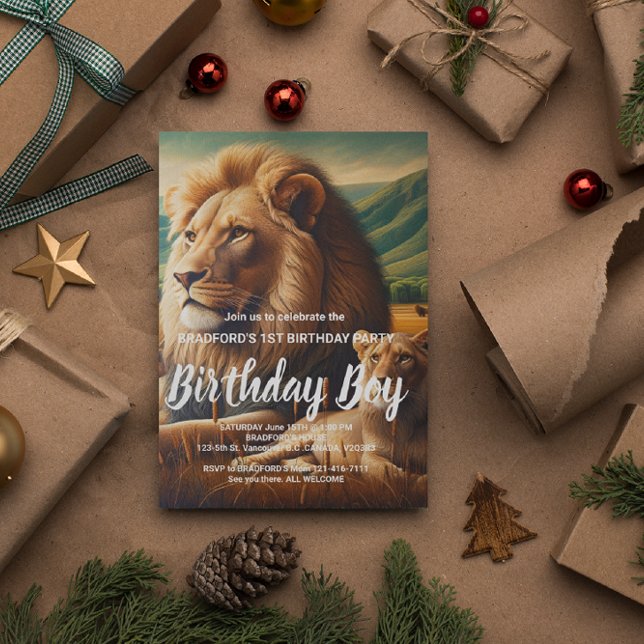 Regal Lions Roaming Birthday invite (Creator Uploaded)
