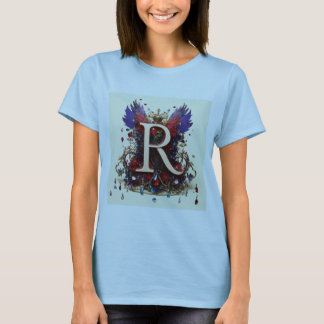 "Regal Majesty Crystal-Adorned Medieval Queen Crow T-Shirt