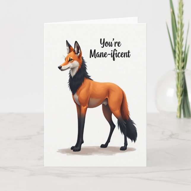 Regal Mane Birthday Card (Front)