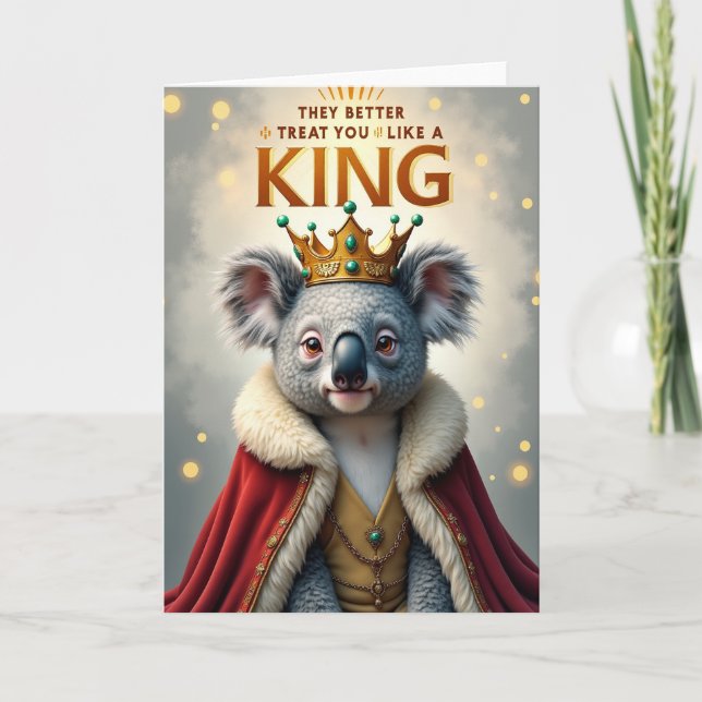 Regal Marsupial Birthday Card (Front)