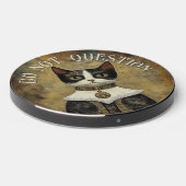 Regal Medieval Tuxedo Cat Rules Wireless Charger (Front 2)