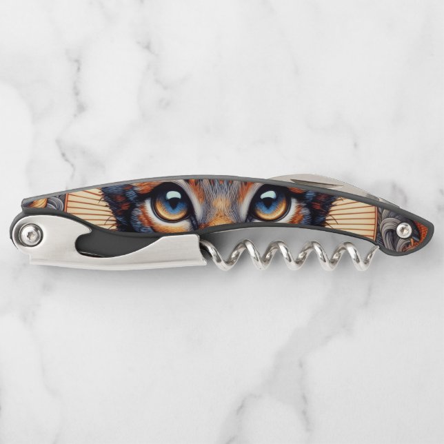 Regal Ornate Fantasy Feline  Waiter's Corkscrew (Front)