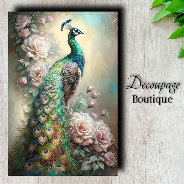 Regal Peacock Decoupage Tissue Paper (Regal Peacock Decoupage Tissue Paper)