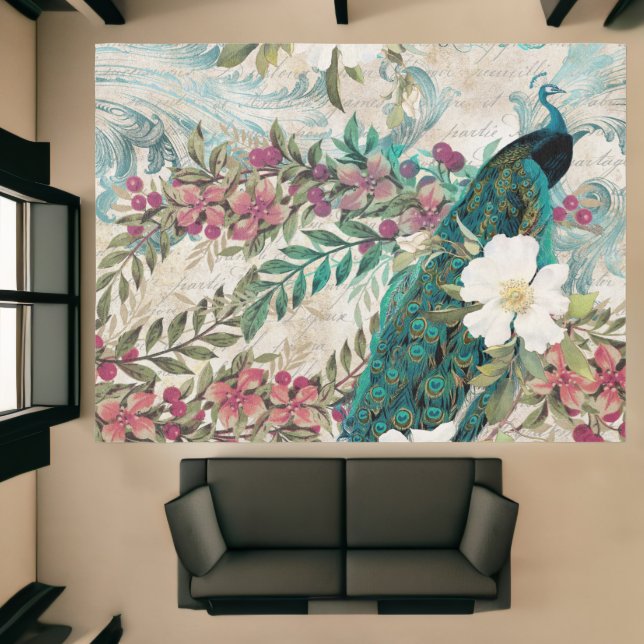 Regal Peacock Elegant Luxury Large Area Rug (Insitu (Indoor 1))