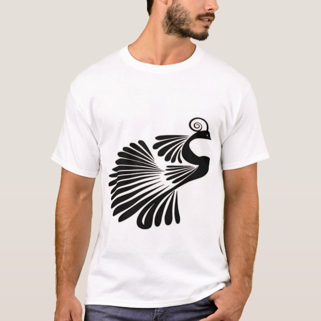 Regal Peacock Glory T-shirt Design (Front)
