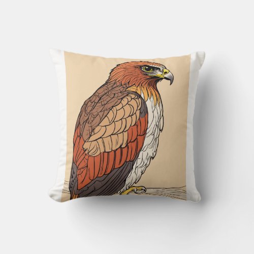 Regal Perch Majestic Eagle Printed Cushion Throw Pillow