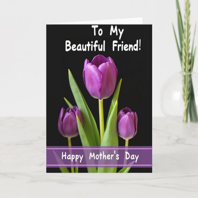 Regal Purple Mothers Day Card (Front)
