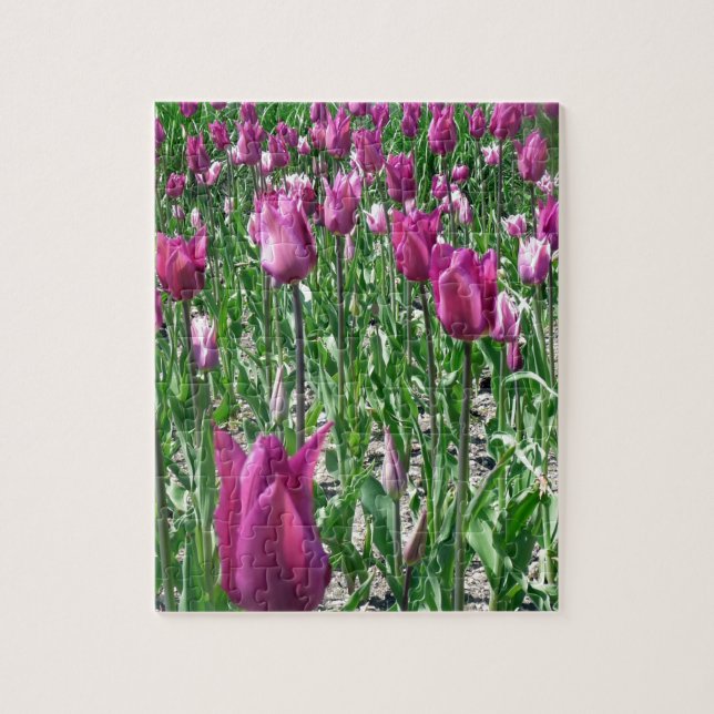 Regal Purple Tulips Jigsaw Puzzle (Vertical)