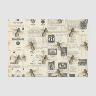 Regal Queen Bee on Vintage French Paper