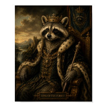 Regal Raccoon Shirt, King Of The Forest