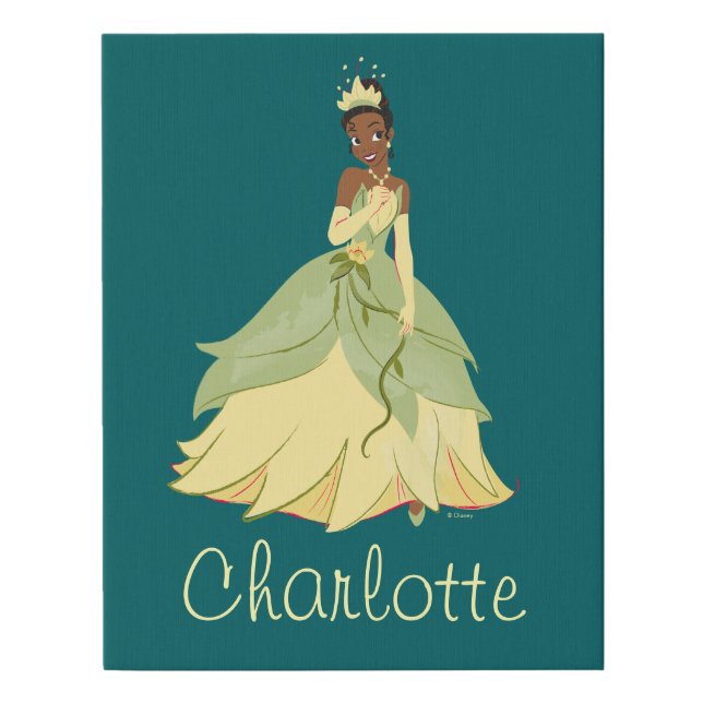 Regal Radiance Princess Tiana Faux Canvas Print (Front)