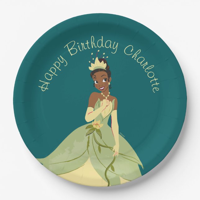 Regal Radiance Princess Tiana Paper Plates (Front)