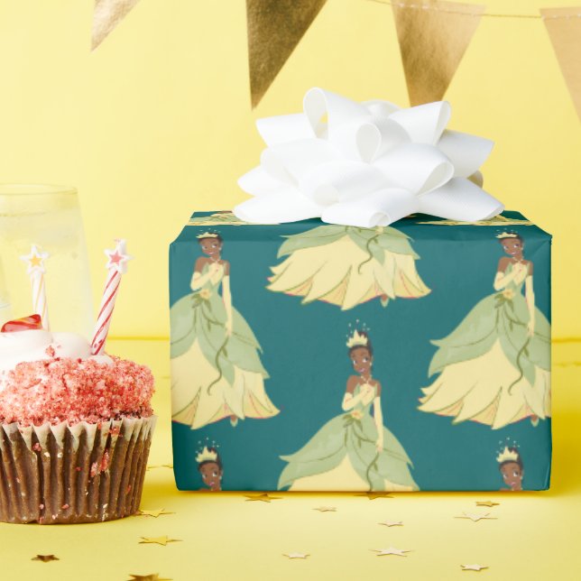 Regal Radiance Princess Tiana Wrapping Paper (Birthday Party)