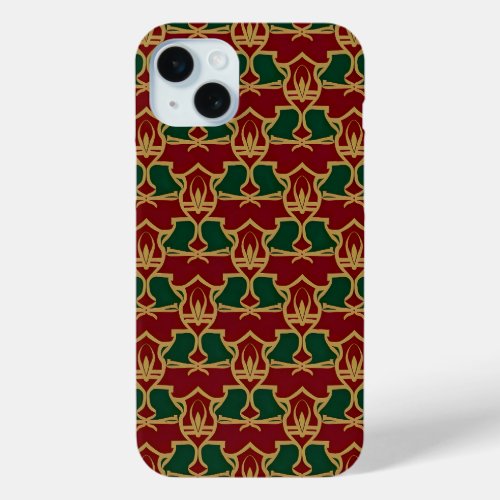 Regal Red and Gold Ornamental  iPhone 15 Plus Case