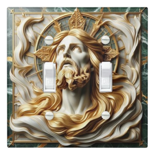 Regal Reverence Jesus In Gold Light Switch Cover