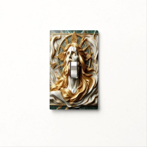 Regal Reverence Jesus In Gold Light Switch Cover