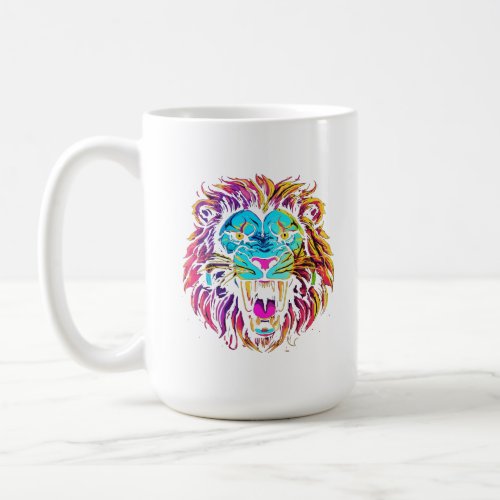Regal Roar _ Lion Face Mug Coffee Mug