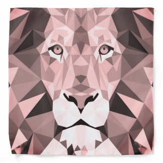Regal Rose Geometric Lion Head Bandana