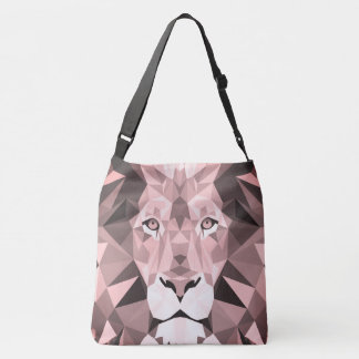 Regal Rose Geometric  Lion Head Crossbody Bag