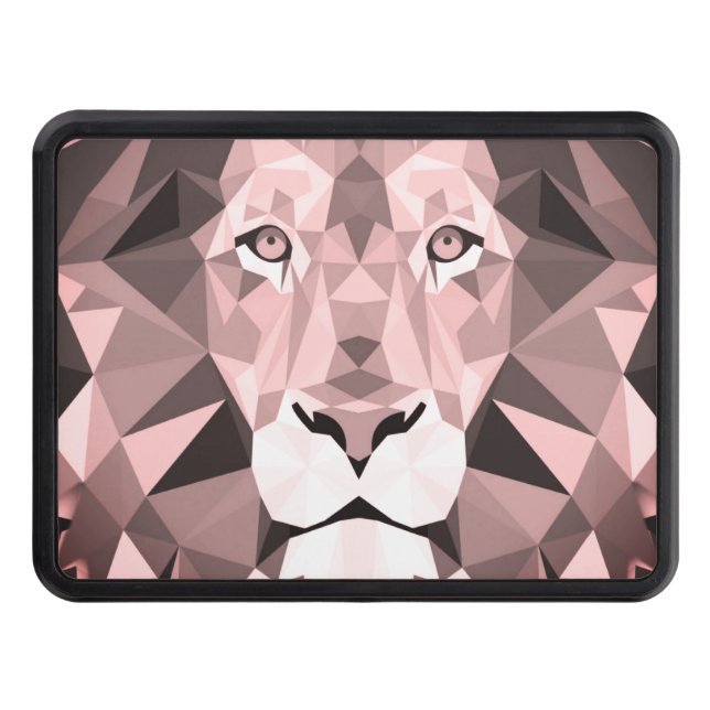 Regal Rose Geometric  Lion Head Hitch Cover (Front)