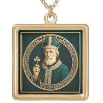 Regal Saint Patrick Medallion Necklace