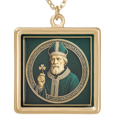 Regal Saint Patrick Medallion Necklace