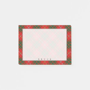 Regal Scottish Clan Bruce Tartan Post-it Notes
