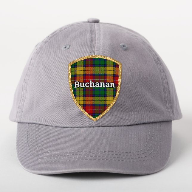 Regal Scottish Clan Buchanan Tartan Plaid Patch (On Headwear)