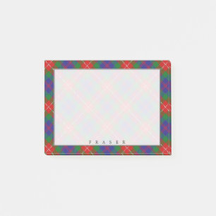 Regal Scottish Clan Fraser of Lovat Tartan Post-it Notes