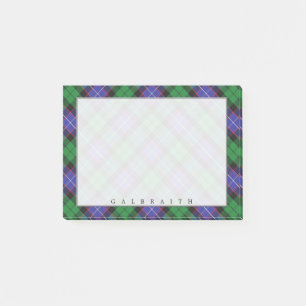 Regal Scottish Clan Galbraith Tartan Post-it Notes