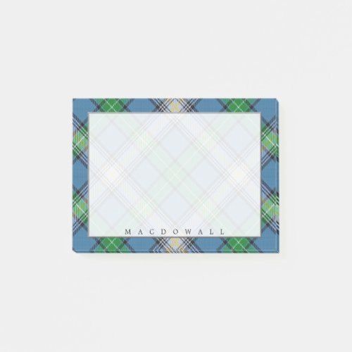 Regal Scottish Clan MacDowall Tartan Post_it Notes