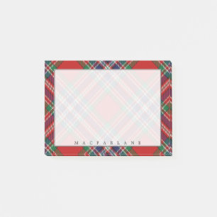Regal Scottish Clan MacFarlane Tartan Post-it Notes