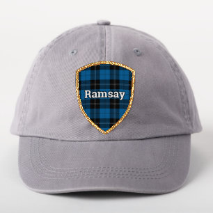 Regal Scottish Clan Ramsay Blue Tartan Plaid Patch