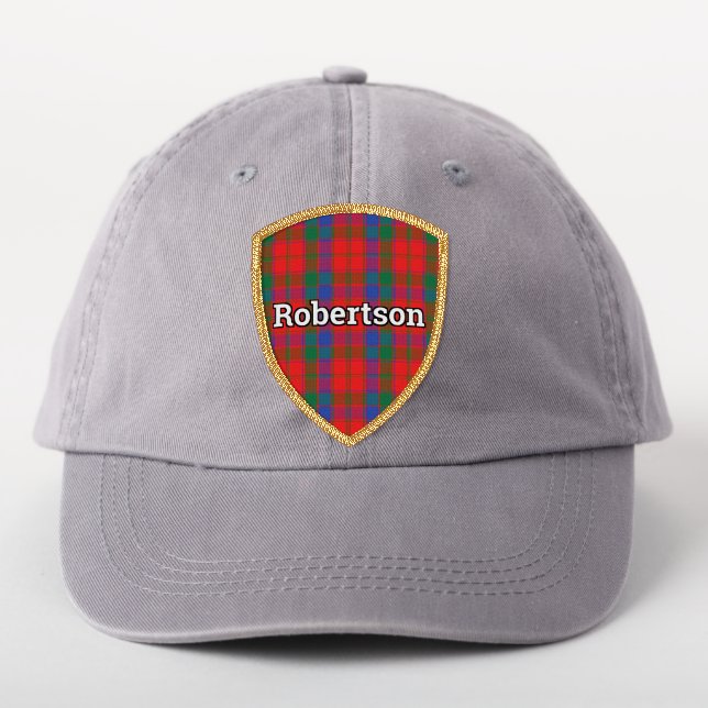 Regal Scottish Clan Robertson Tartan Plaid Patch (On Headwear)