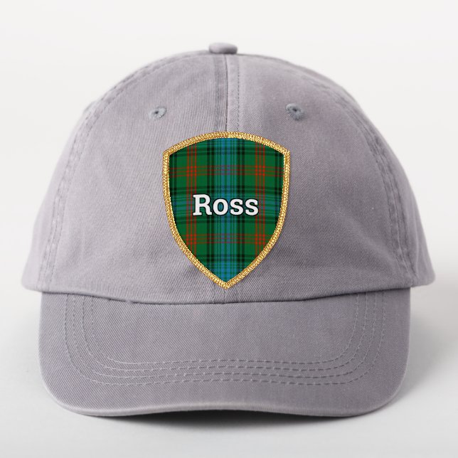 Regal Scottish Clan Ross Tartan Plaid Patch (On Headwear)