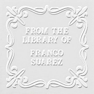 Regal Scroll From Library Of Custom Embosser