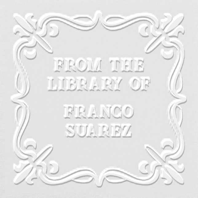 Regal Scroll From Library Of Custom Embosser (Design)