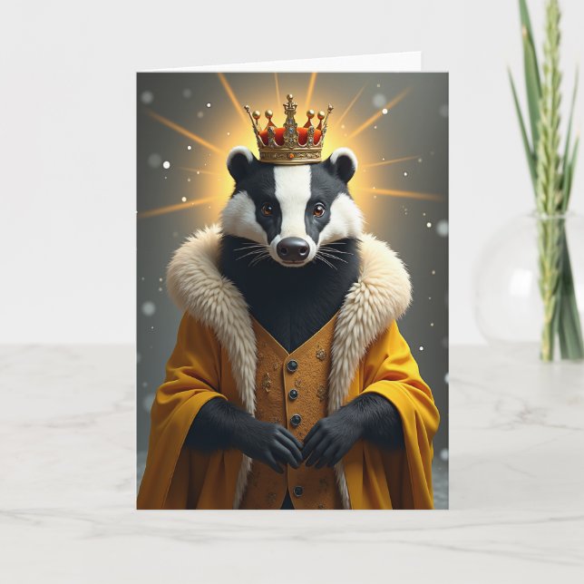 Regal Striped Birthday Card (Front)