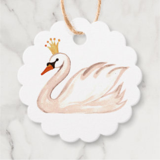 Regal swan favor tags