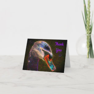 Regal Swan Nature Art Thank You Card