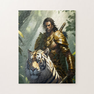 Regal Warrior and Tiger Jigsaw Puzzle